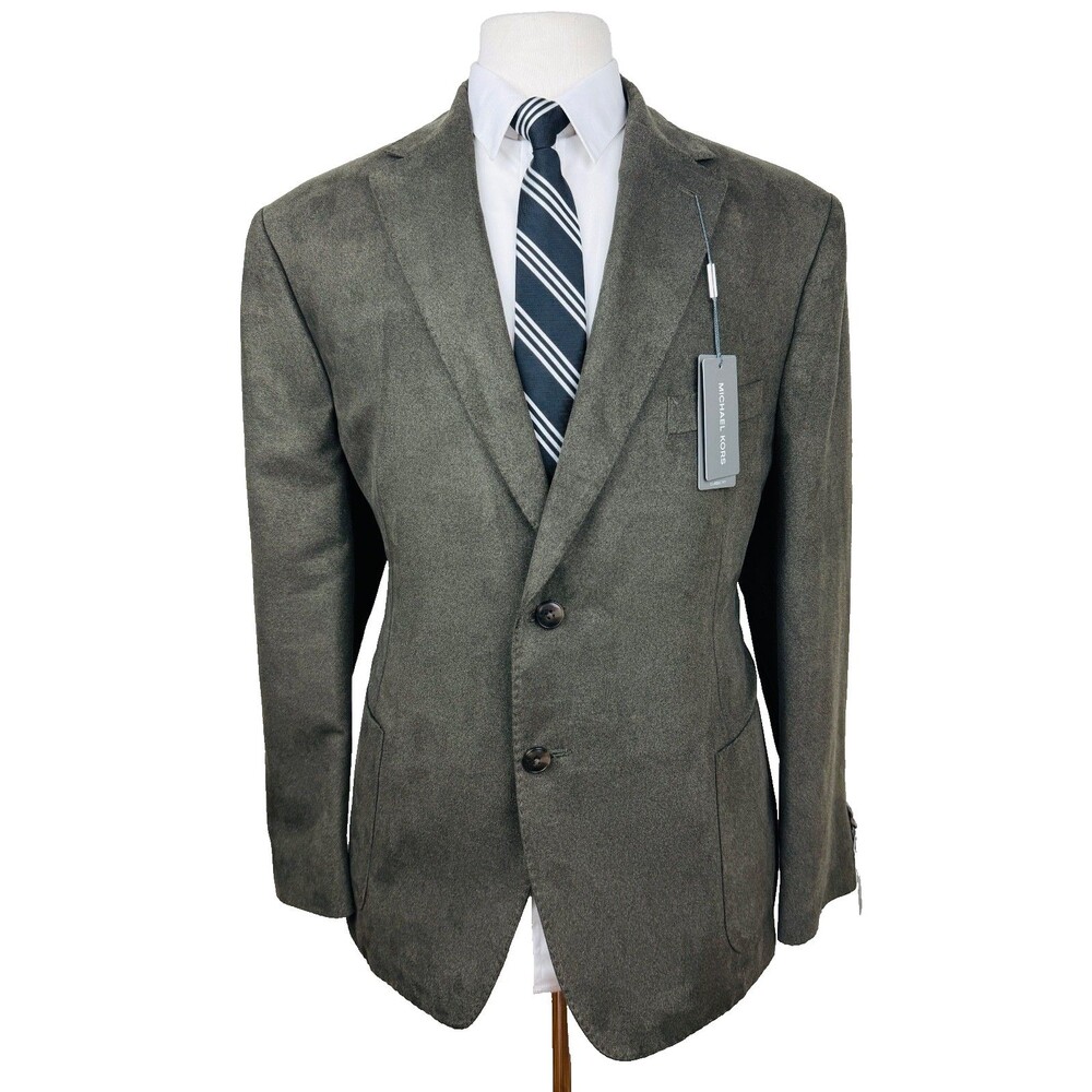 $325 NEW MICHAEL KORS MENS 46S ARMY GREEN SOFT BLAZER SPORT COAT SUIT JACKET